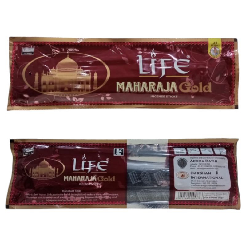 Dupa Maharaja Gold Life Darshan, Dupa Bharat Wasi isi 35 Batang Aromaterapi Wangi