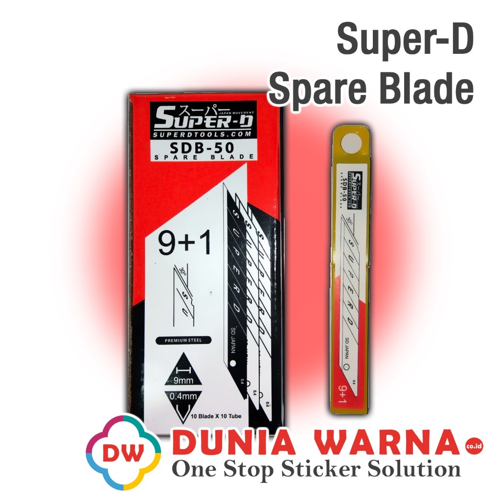 

[BOX] SDB-50 Super-D Cutter Spare Blades Isi Mata Kater Kecil Japan Movement Lancip Tajam