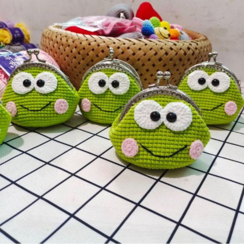 Dompet Behel Rajut Koin Keropi