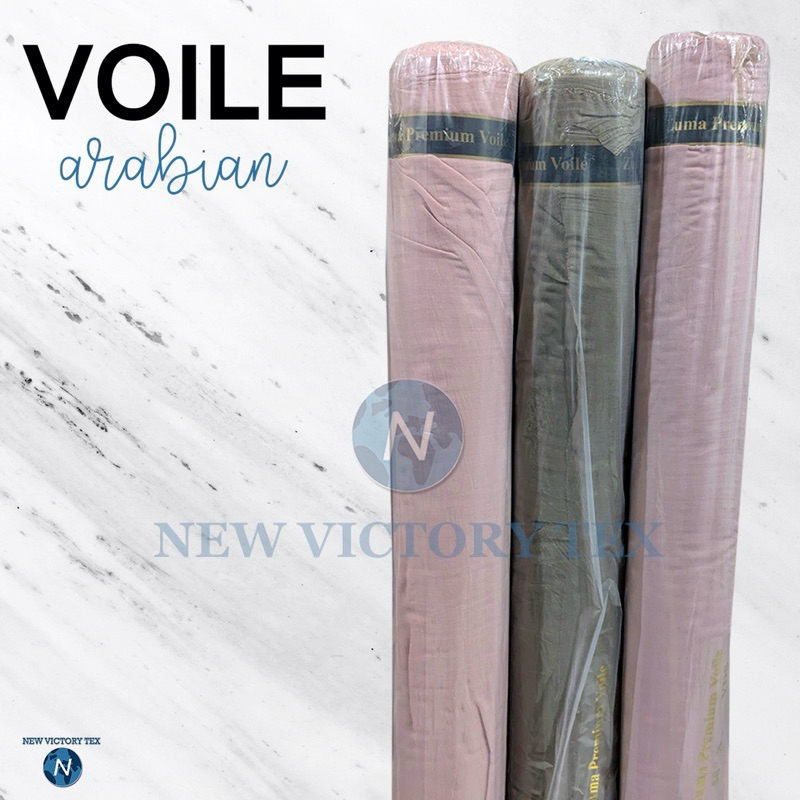 Kain Voile Hijab Premium 1 Roll 60 Yards 100% Voile Premium Quality