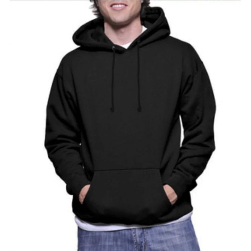 Hoodie H&M polos hitam
