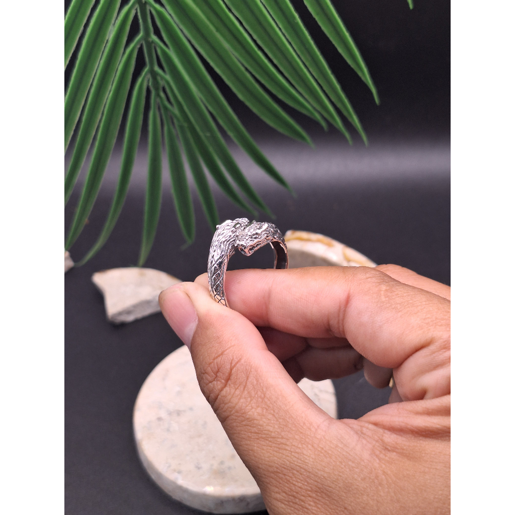 Cincin Perak Naga - Sterling Silver