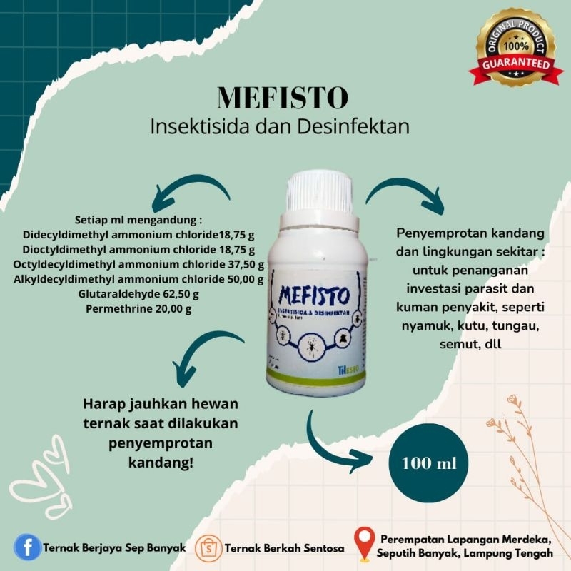 Insektisida & Disinfektan - Mefisto 100ml