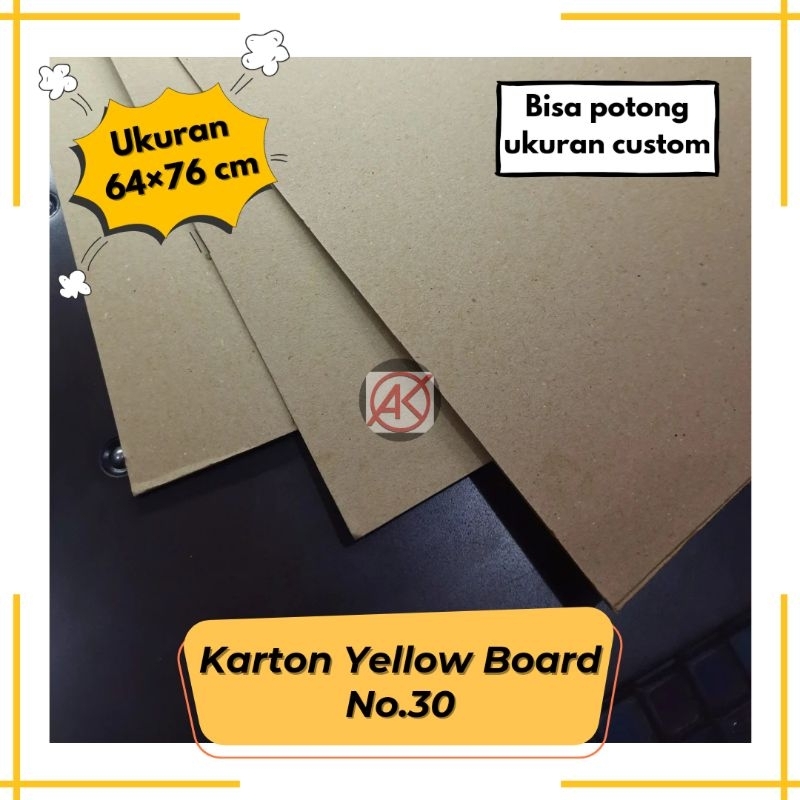

Karton Yellow Board No.30 lembaran besar | Tebal 1,5 mm (Bisa Potong Custom,Cek deskripsi)