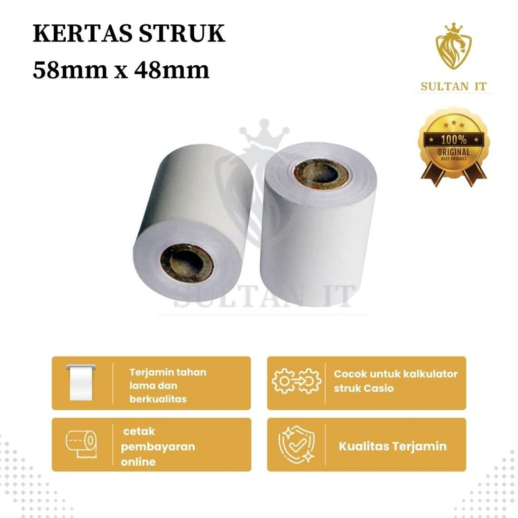 

Kertas Struk 58mm x 48mm FR, HR, DR