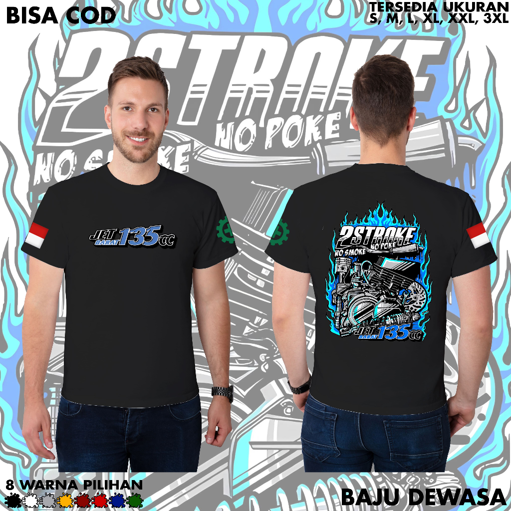 Kaos RX KING 135cc Bluefire Baju RX KING 135cc Bluefire Tshirt RX KING 135cc Bluefire