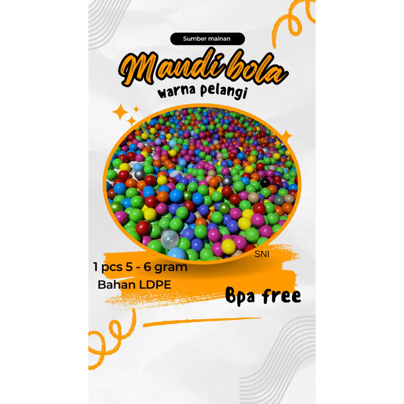 SUMBER MAINAN MANDI BOLA PELANGI ISI 1000 SNI