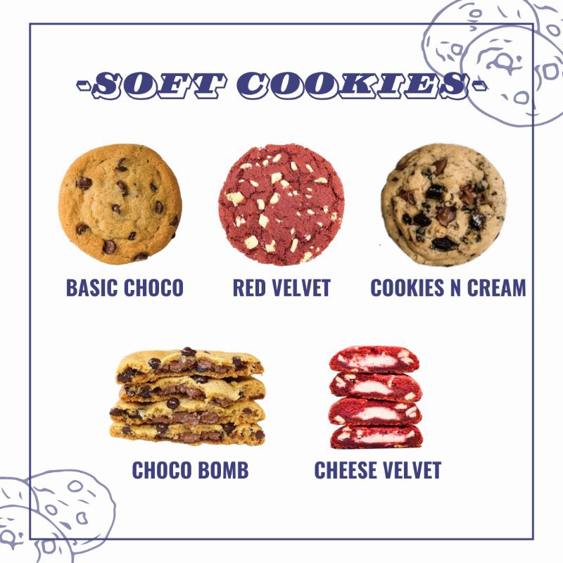 

SOFT BAKED COOKIES BY LIGHTMOOD (Minimal Order 4 Pcs)