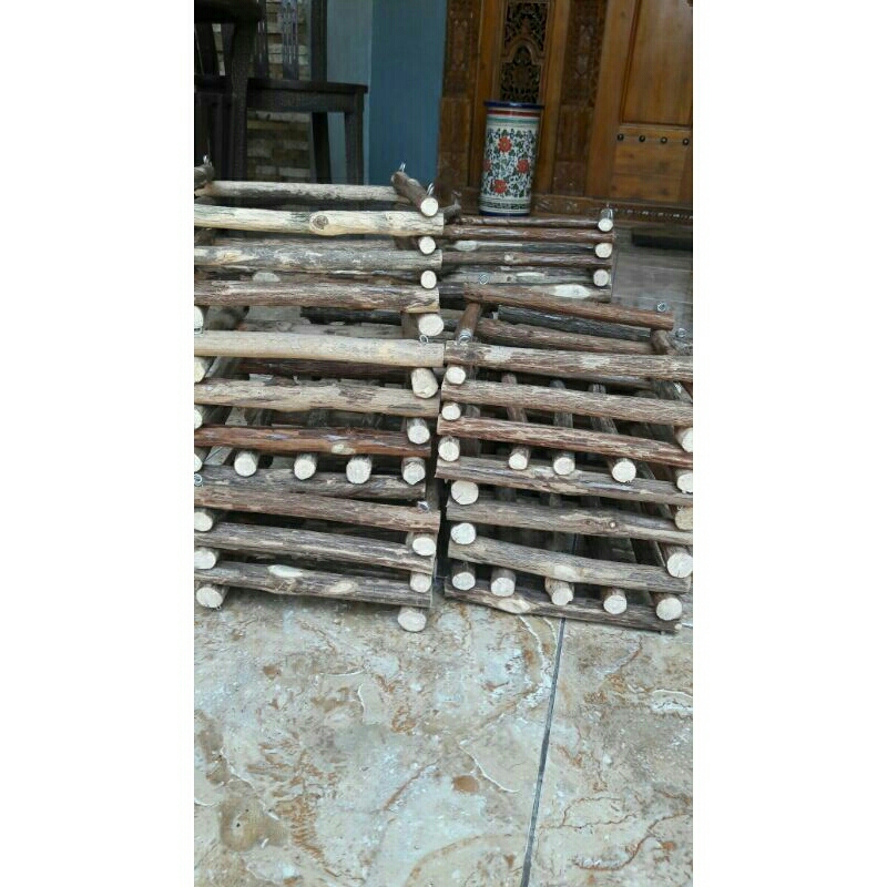 pot anggrek kayu kopi/pot kayu ukuran 15x15