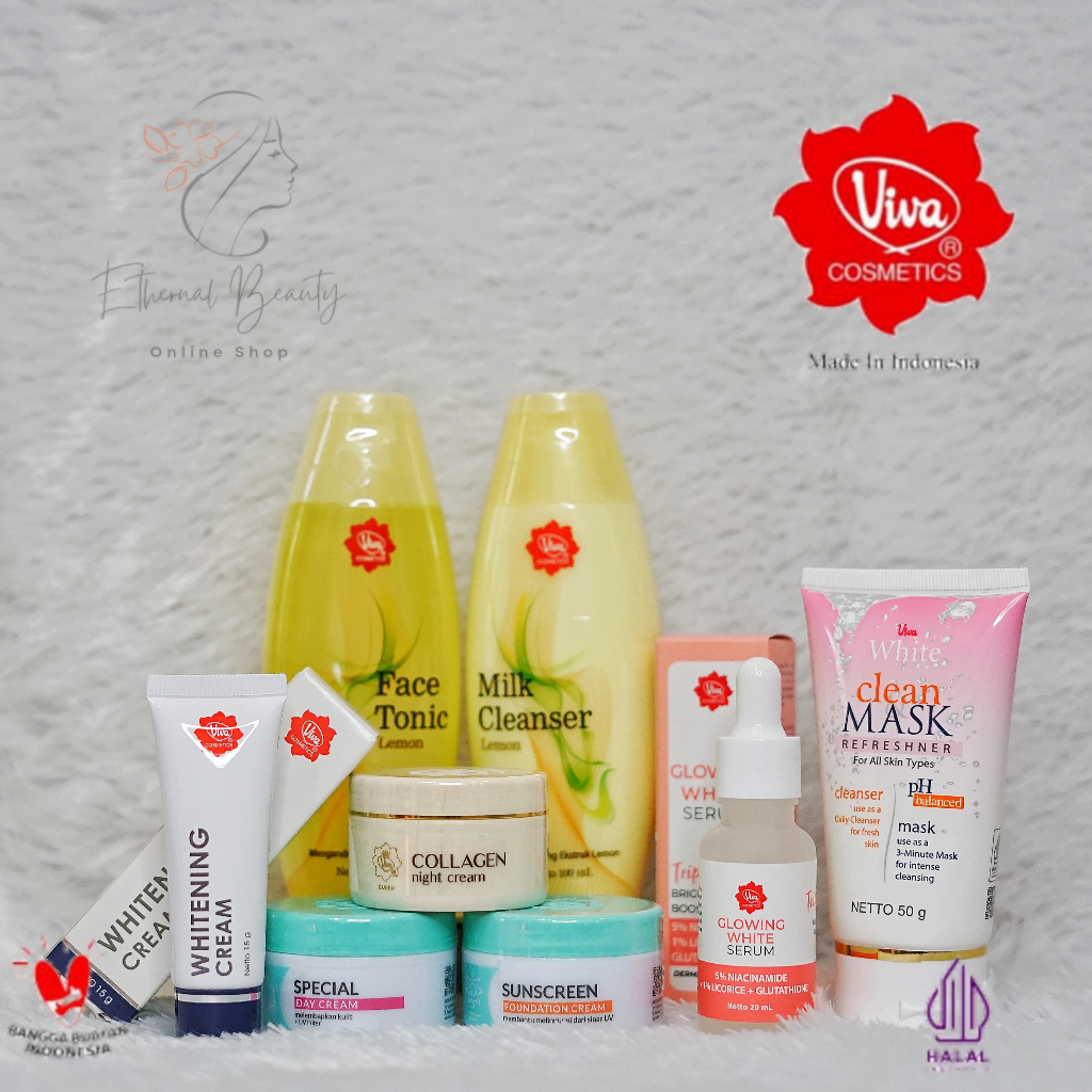 PAKET VIVA Glowing Oily Acne  Berminyak Jerawat | Flek Hitam Kusam Dark Spot Normal Anti Aging