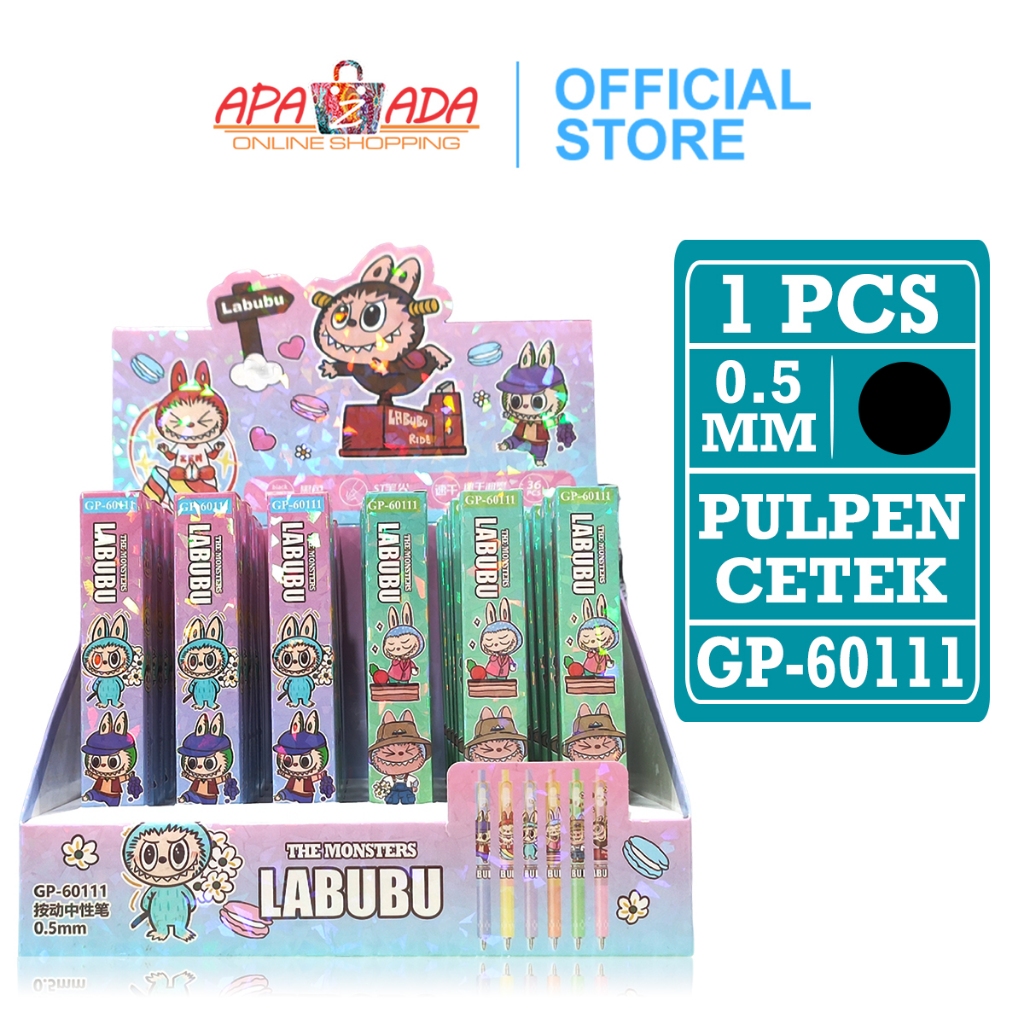 

Apazada - Gel Pen / Pulpen Gel 0.5mm Satuan [1 Pcs] / Pena Cetek Blind Box Labubu GP-60111