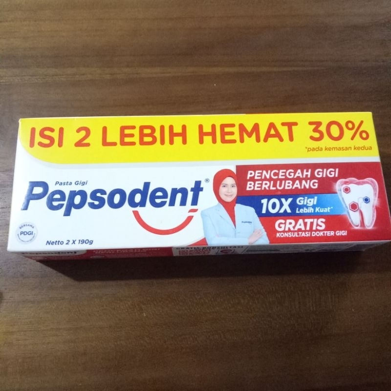 Pepsodent White Pasta Gigi 190 Gram x 2 (Isi 2) - Promo