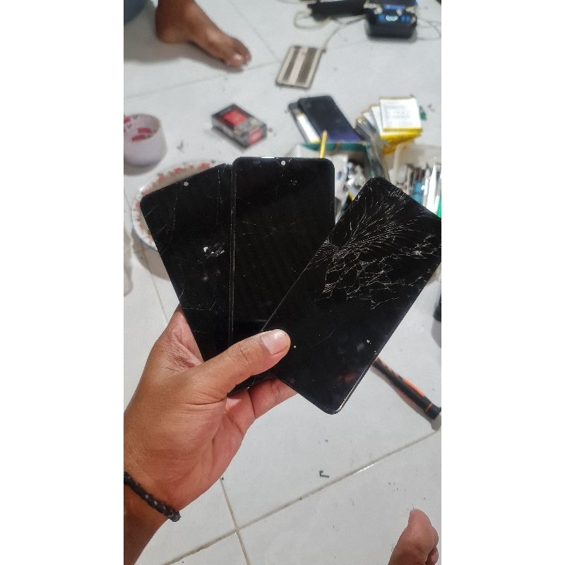 LCD TS OPPO A12 MINUS RETAK MASIH BISA DI PAKAI