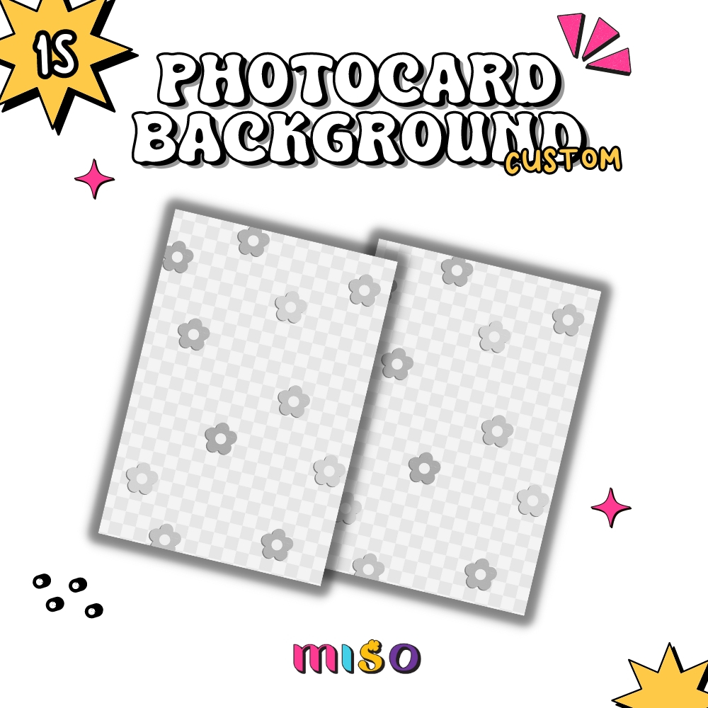 Custom Photocard Background 1 sisi / Photocard Filler Background / PC Binder Filler Kpop Wishlist / 