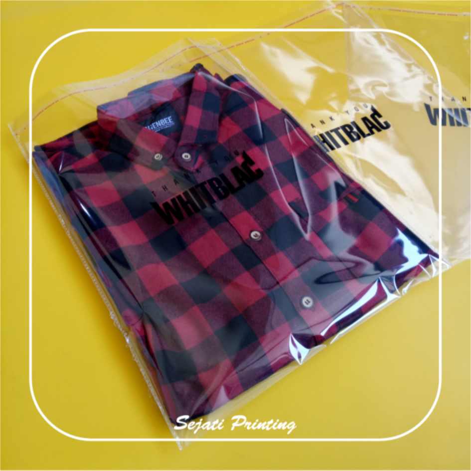 

Sablon Plastik OPP Tebal Standar 35x45cm , FREE DESAIN - SEJATIPRINTING