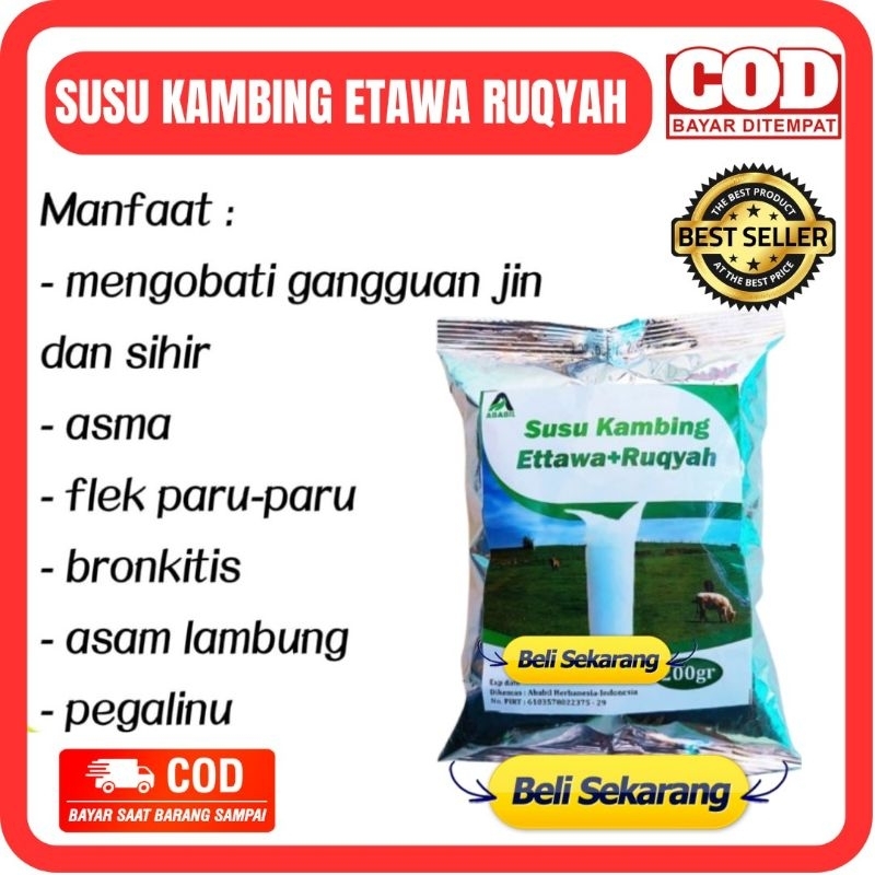 

SUSU KAMBING ETAWA RUQYAH 200 GR - SUSU KAMBING ETTAWA RUQYAH Atasi Asam Urat Nyeri Sendi dan Masalah Tulang SUSU GEMUK BADAN SUSU PENGGEMUK BADAN