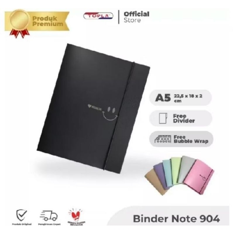 

TOPLA BINDER 904 A5 WRNA PASTEl -buku ctatan jurnal,dan agenda multifungsi