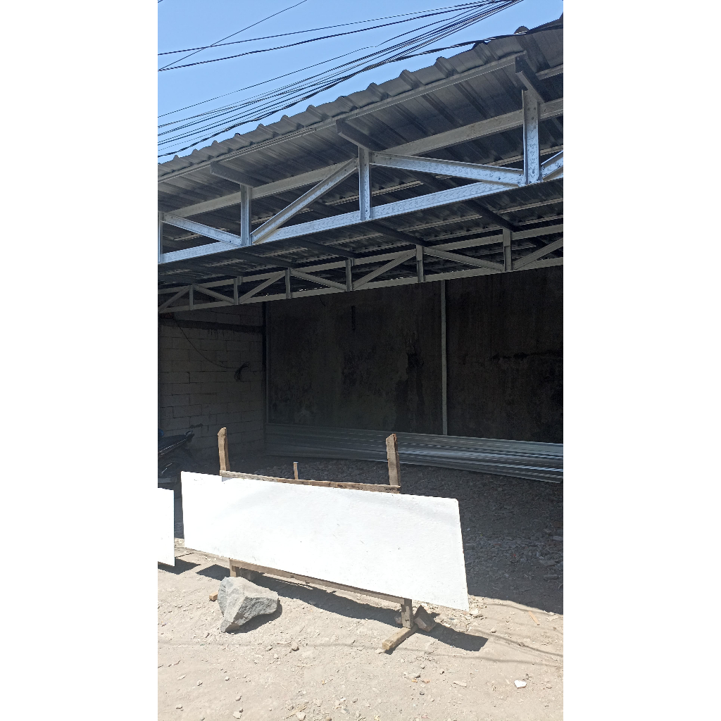 Kanopi spandek rangka galvalum murah