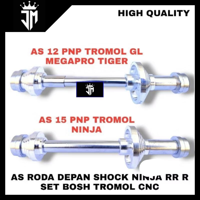 AS RODA DEPAN SHOCK SKOK NINJA RR R SET BOSH TROMOL CNC PNP TROMOL NINJA GL MEGAPRO TIGER AS 15 AS 1