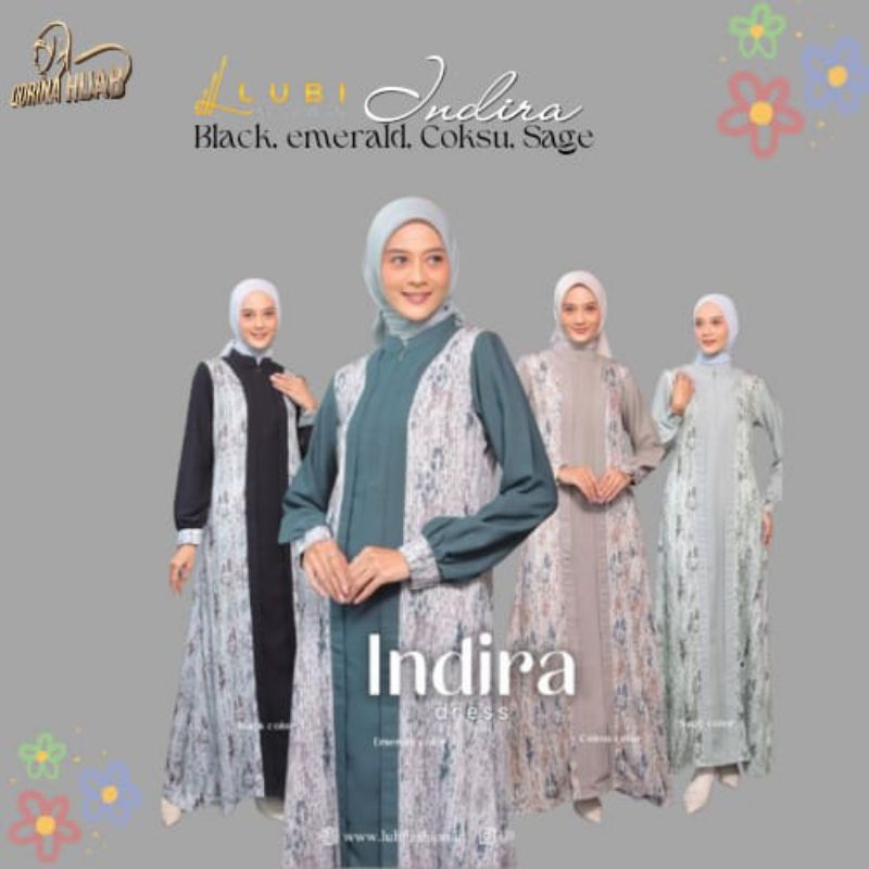 Lubi Indira / Baju gamis Lubi / Gamis Lubi Indira / Gamis pesta / Gamis kondangan