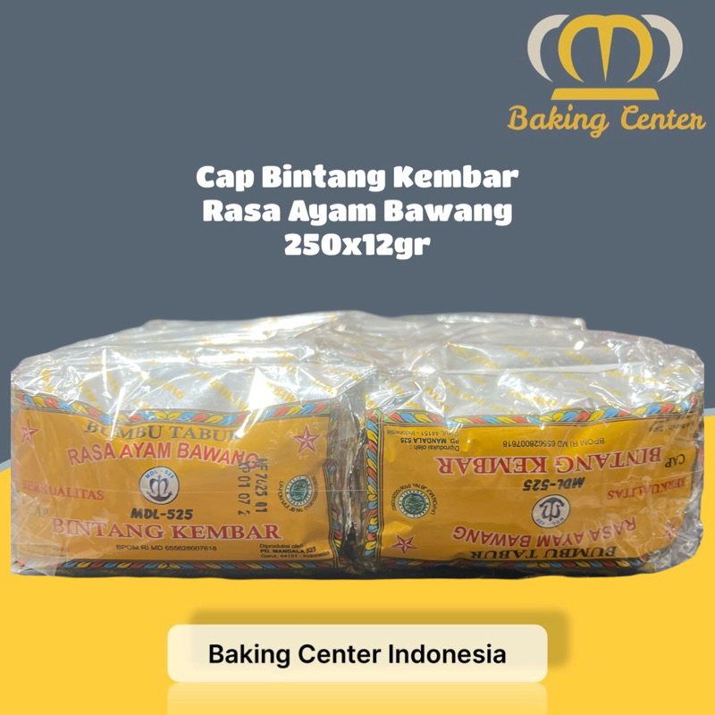

Cap Atom Bintang Kembar Rasa Ayam Bawang 12x250gr