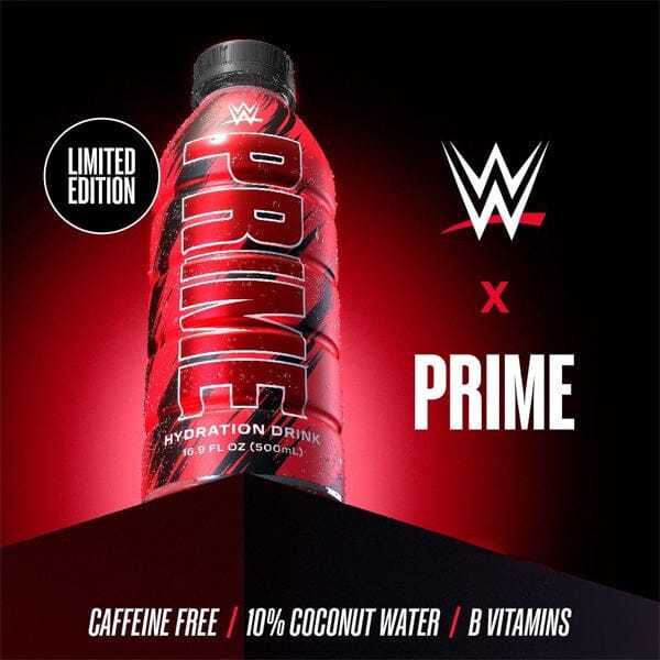

Minuman PRIME Hydration Drink World Wrestling Entertainment (WWE) 500ml Limited Edition asal USA