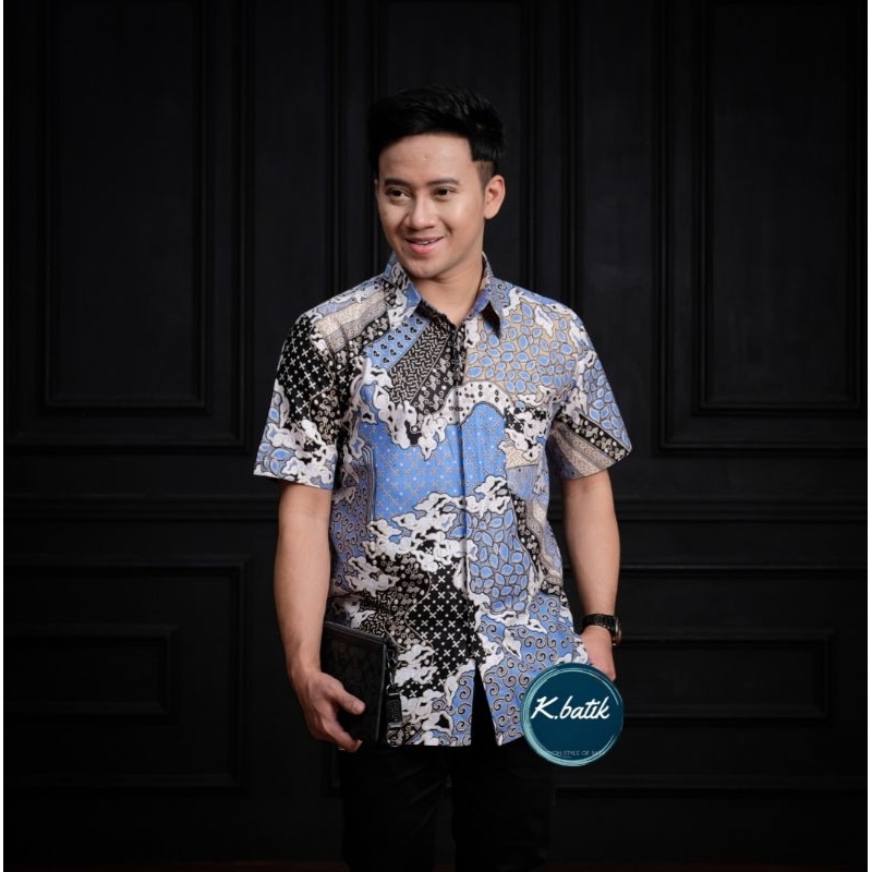 Kemeja Batik Pria Lengan Pendek Handmade pakaian kerja - Hem Batik
