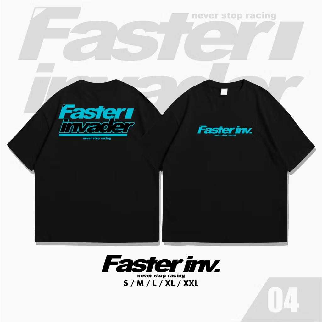 Kaos Anak Sunmori - Kaos Murah - Kaos FASTER INVADER Terbaru Black Original