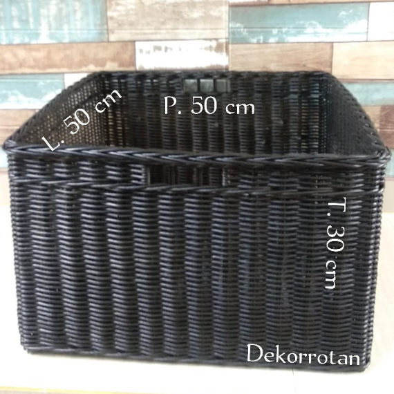 Keranjang kotak rotan besar jumbo laundry wadah baju keranjang penyimpanan barang multifungsi