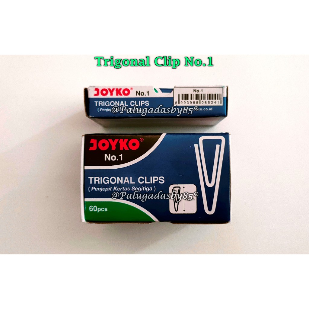 

(1 Kotak) GROSIR Trigonal Clip JOYKO No.1 Silver / Trigonal Clip Klip Penjepit Kertas Segitiga Joyko