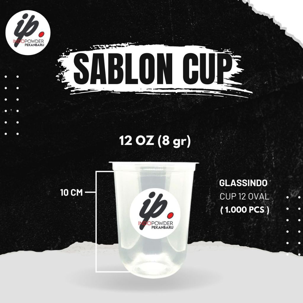 Sablon Cup 12oz Oval Glassindo 1.000pcs