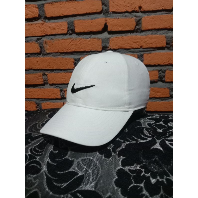 Topi Nike Second Original cap Model Baseball buat casual dan olahraga Warna putih bahan polyester ou