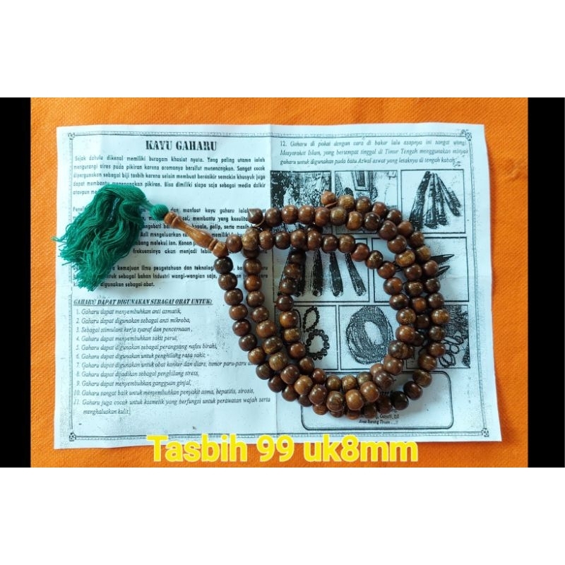 Tasbih Kayu Gaharu Wangi | Tasbih Kayu Gaharu Kalimantan Asli | Tasbih 99 | Tasbeh Gaharu