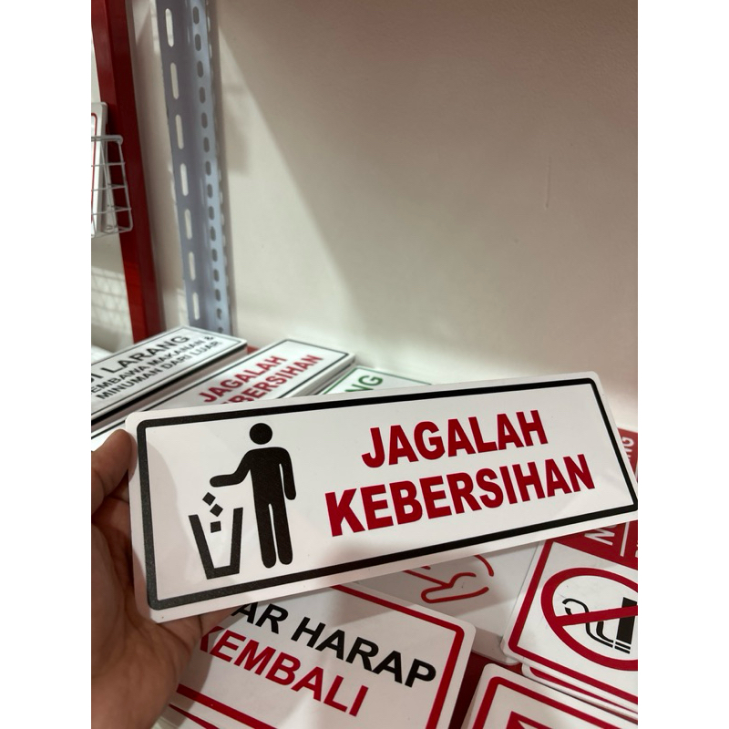 jagalah kebersihan tulisan jagalah kebersihan bahan acrylic