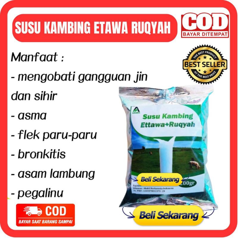 

[BISA COD] SUSU KAMBING ETAWA RUQYAH 200 GR - SUSU KAMBING ETTAWA RUQYAH SUSU PENGGEMUK BADAN SUSU GEMUK BADAN ANAK DAN DEWASA