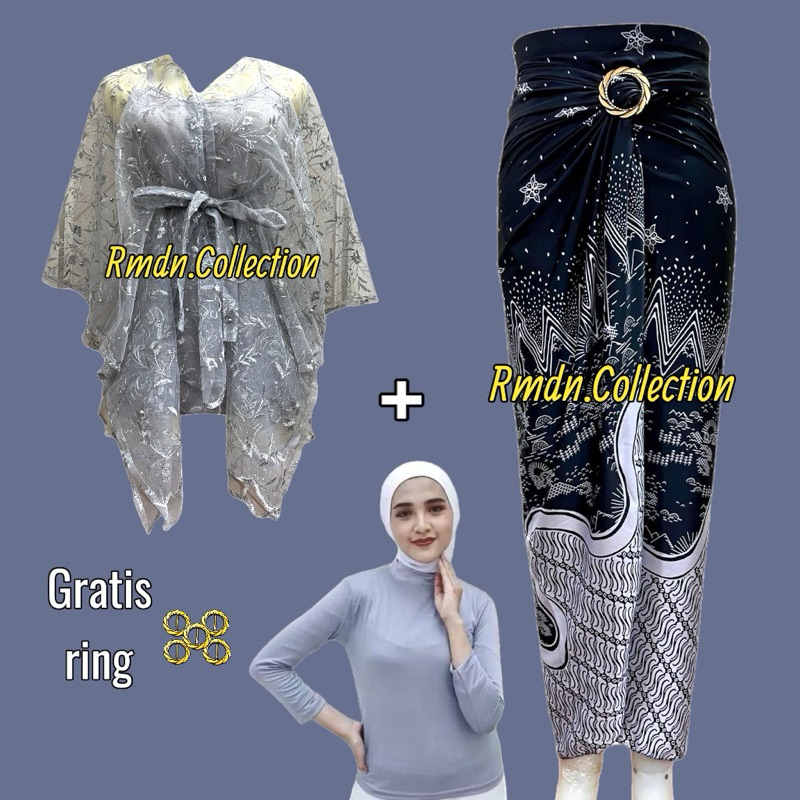 setelan kebaya wanita terbaru dan rok lilit batik untuk kondangan setelan wisuda lamaran bridesmaid