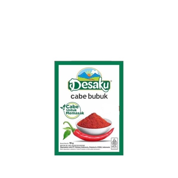 

Cabe Bubuk Desaku 10gr 1 Renceng isi 10pcs