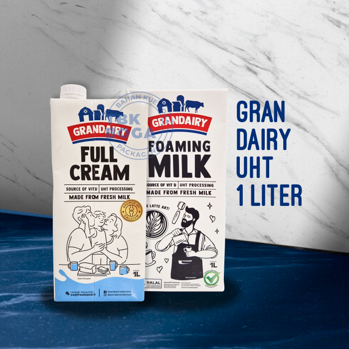 

Susu Grandairy 1 Liter ( Foaming, Full Cream ) UHT Milk Cair