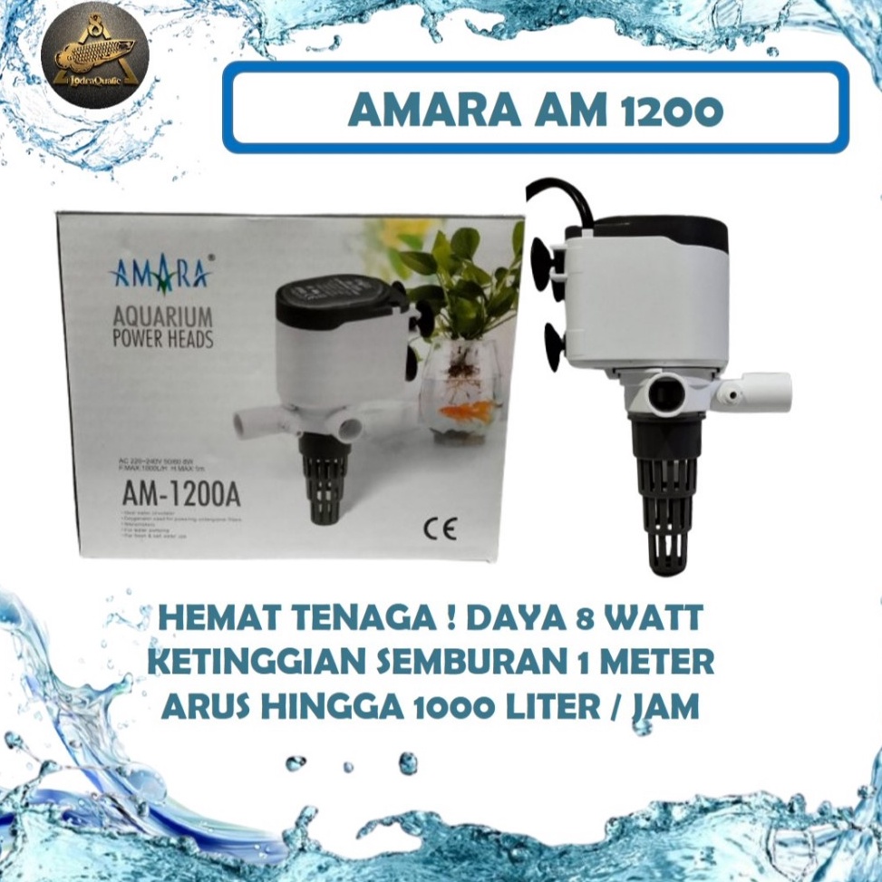 Serba Populer PROMO MURAH POMPA AIR AQUARIUM AMARA AM 12 A NAIK 1 METER FILTER AQUARIUM KECIL POMPA 