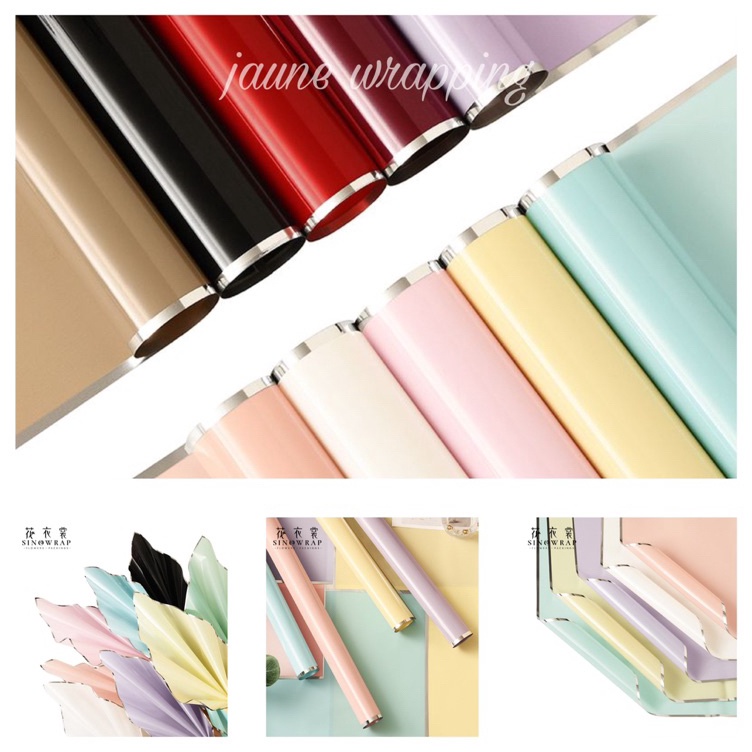 

Baru Aman 1PAK2LEMBAR JCZ Kertas Buket Bunga List Silver Flower Wrapping Paper Cellophane