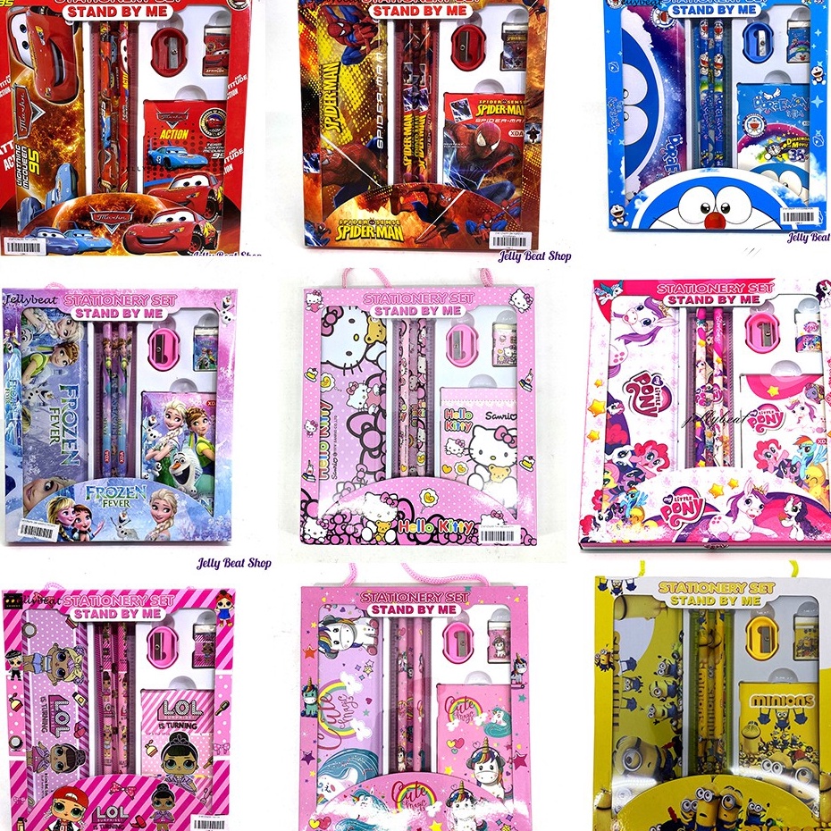 

Obral Terbatas Stationery Set Paket Alat Tulis Karakter 7 in 1