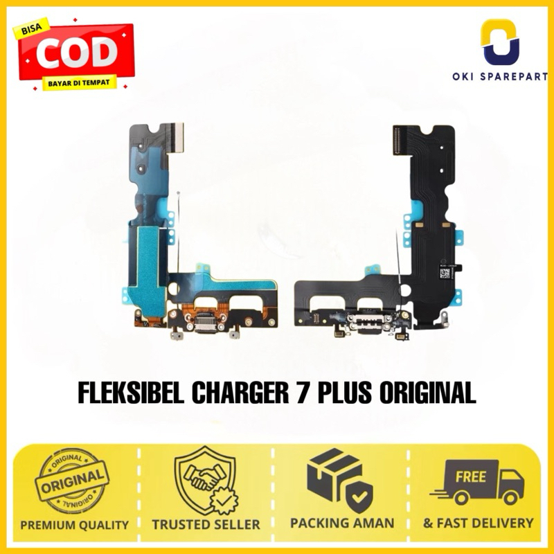 FLEKSIBEL CHARGER + MIC IPHONE 7 PLUS  7+ ORIGINAL