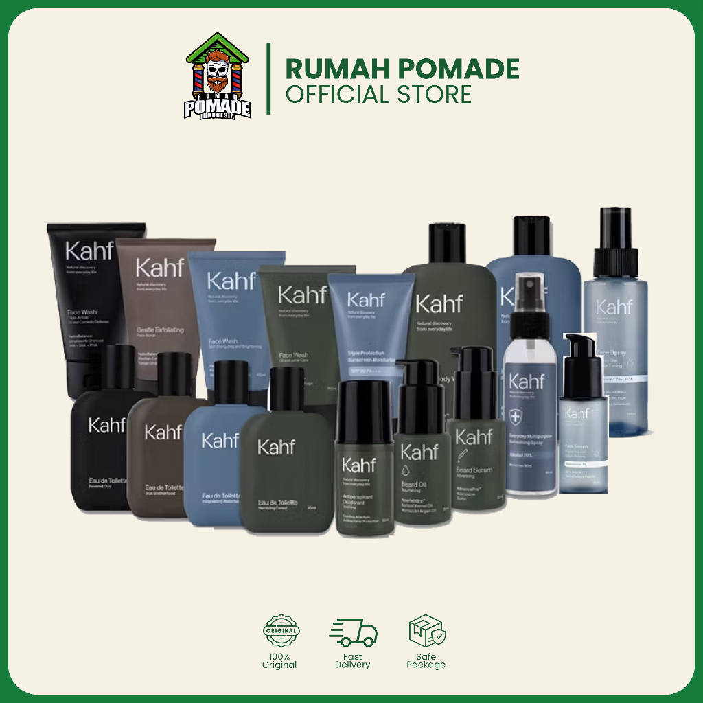 KAHF ALL VARIANT - Face Wash | Sunscreen | Parfume | Body Wash | Serum Skincare Pria Kahf Original