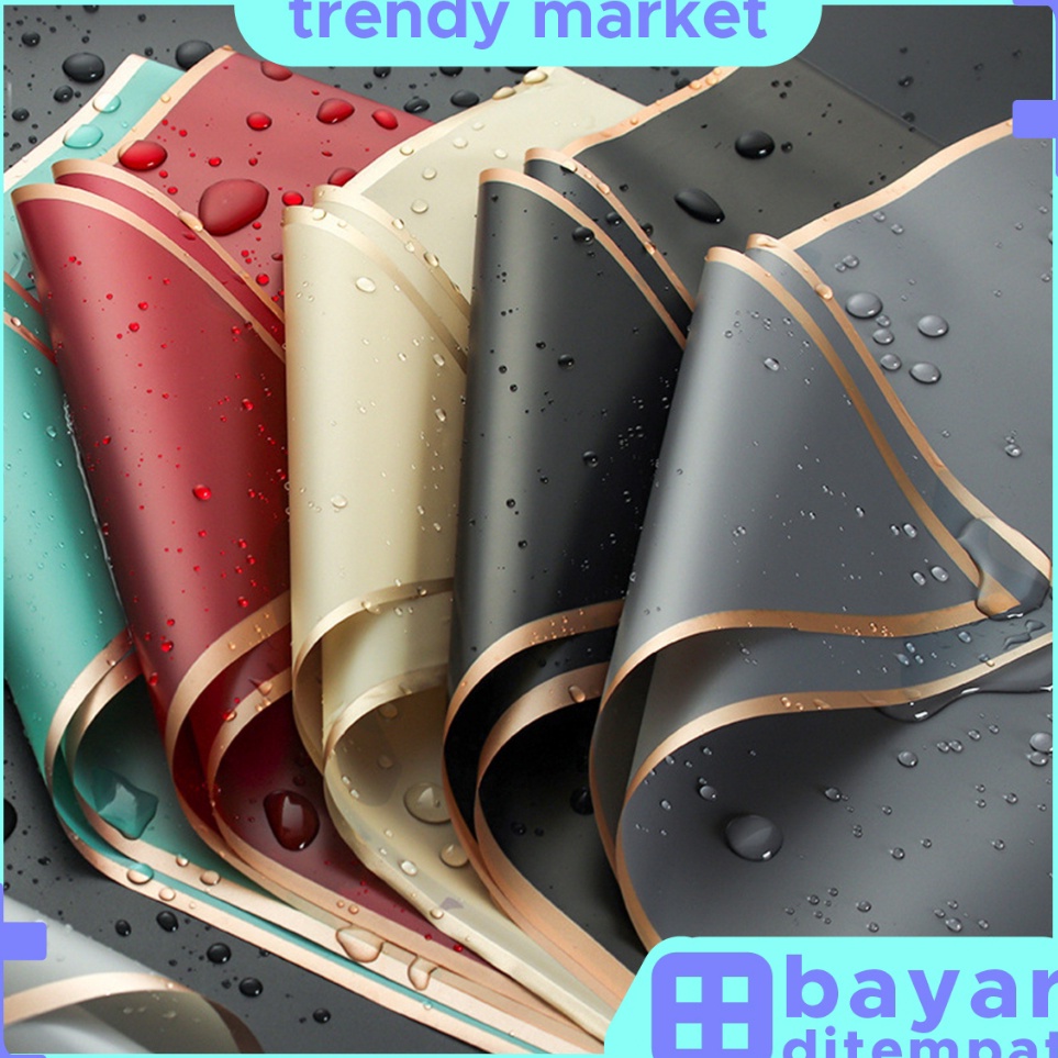 

Buruan Order 2 PCS Kertas Buket Bunga Flower Wrapping Flower Paper List Gold Cellophane Florist KB1