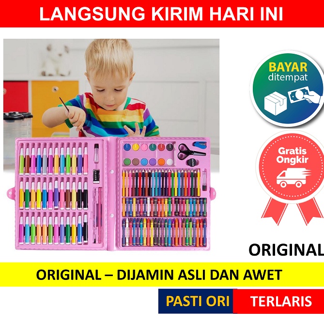 

Paling Top 15 pcs Crayon Alat Lukis Anak Pensil Warna Cat Air Perlengkapan Menggambar Melukis Mewarnai Set Art Full Set pc Krayon 15pcs 15pc Pastel Pena Cat Air Kuas