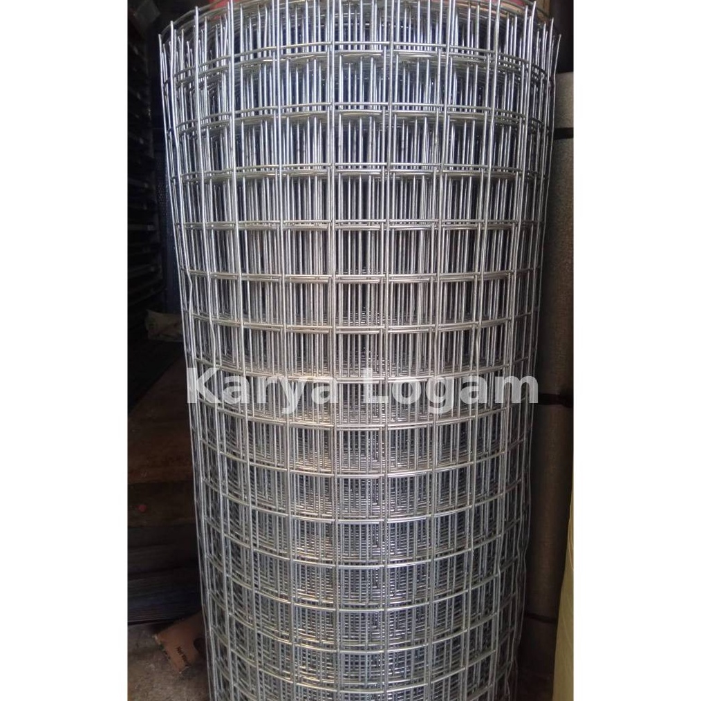 Kawat Loket  Wiremesh Galvanis kotak 5 x 5 mm tebal 3 mm tinggi 9cmmtr