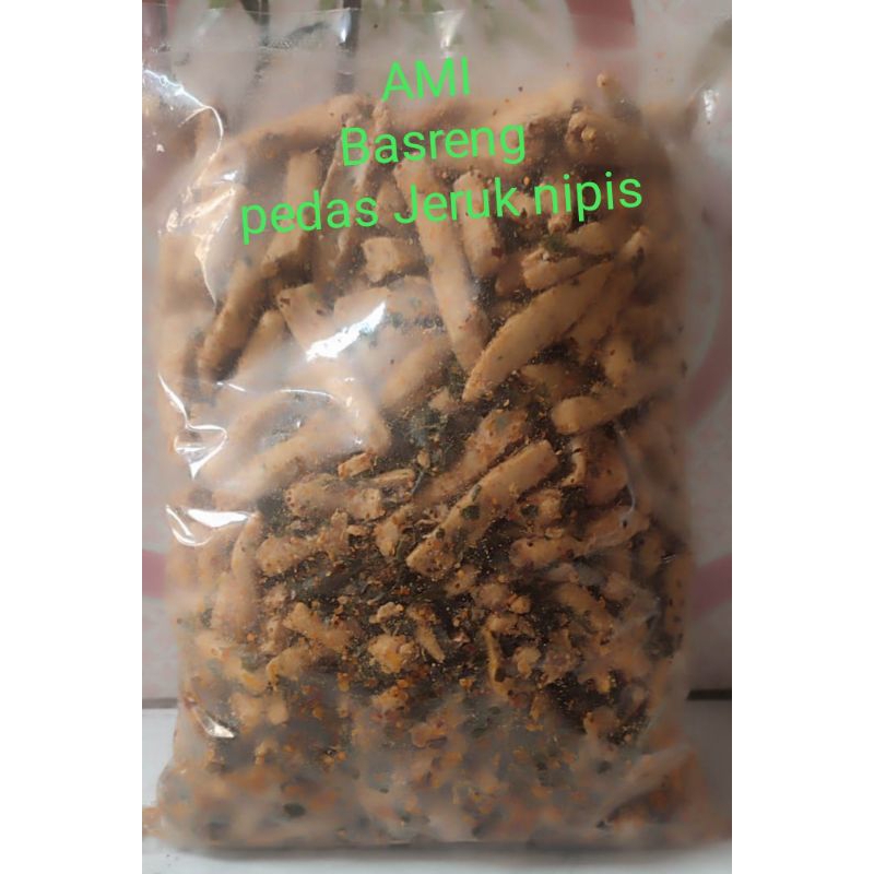 

Snack viral kekinian Basreng Original Pedas Daun Jeruk 500 gr