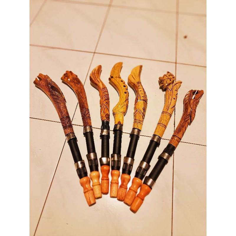 Gagang Joran / Pahul Joran / Pahul Gagang Kayu Joran Ukir,Motip + Realseat