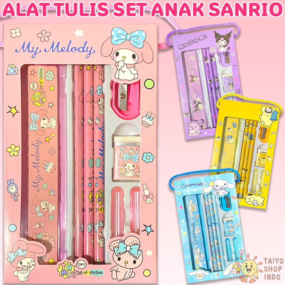 

Lebih Kekinian TAIYO Alat Tulis Set Anak Sanrio Stationary Karakter Pensil Penghapus Rautan Penggaris Sekolah Kartun Perlengkapan
