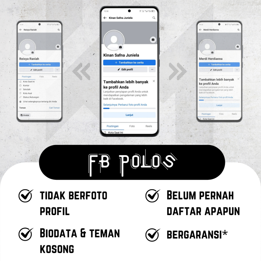 Akun fb fresh polos | fb polosan | jual akun fesbuk bergaransi | akun facebook fresh polosan UID